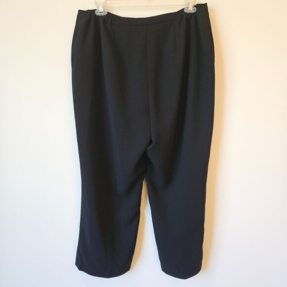 Jones Studio Womens Black Dress Pants Size 18W Polyester Blend Elastic Back Slac - Picture 7 of 9
